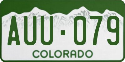 CO license plate AUU079