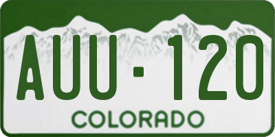 CO license plate AUU120