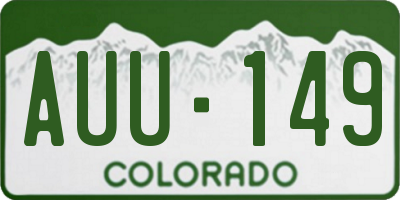 CO license plate AUU149