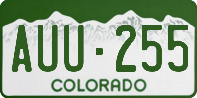 CO license plate AUU255