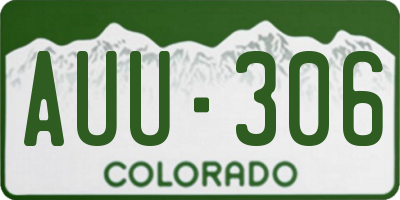 CO license plate AUU306