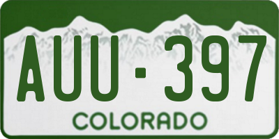 CO license plate AUU397