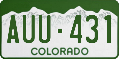 CO license plate AUU431
