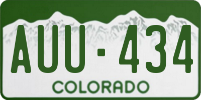 CO license plate AUU434