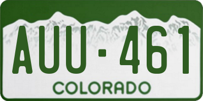 CO license plate AUU461