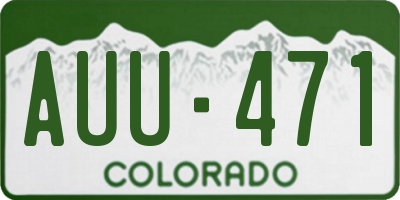 CO license plate AUU471
