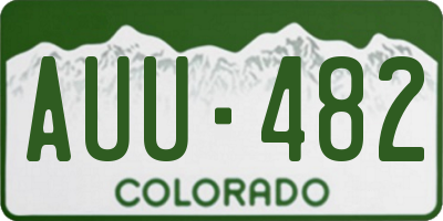 CO license plate AUU482