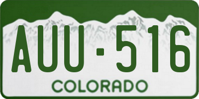 CO license plate AUU516