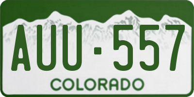 CO license plate AUU557