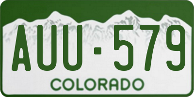 CO license plate AUU579