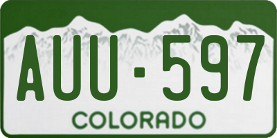 CO license plate AUU597