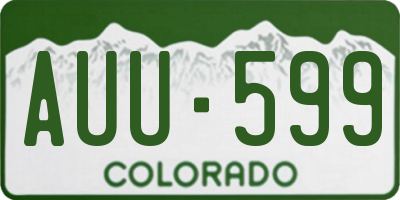 CO license plate AUU599