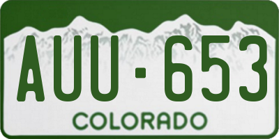 CO license plate AUU653