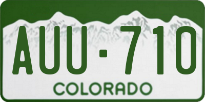 CO license plate AUU710