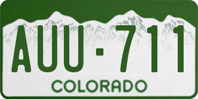 CO license plate AUU711