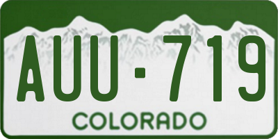 CO license plate AUU719