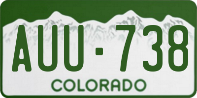 CO license plate AUU738