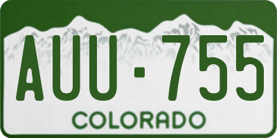 CO license plate AUU755