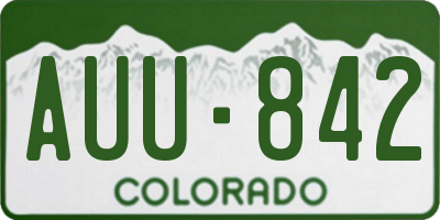 CO license plate AUU842