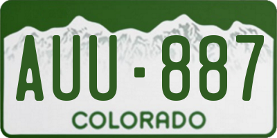 CO license plate AUU887