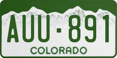CO license plate AUU891