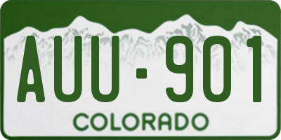 CO license plate AUU901