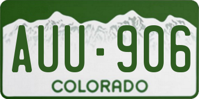 CO license plate AUU906