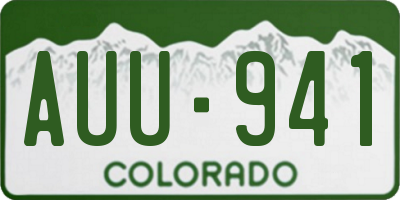 CO license plate AUU941