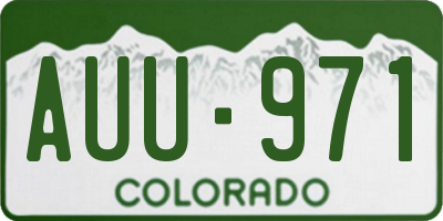 CO license plate AUU971