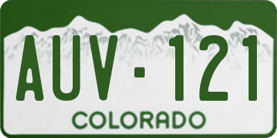 CO license plate AUV121