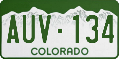 CO license plate AUV134