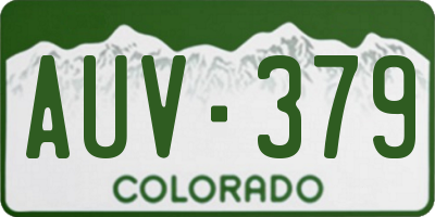 CO license plate AUV379
