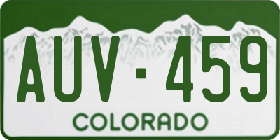 CO license plate AUV459