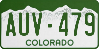 CO license plate AUV479