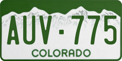 CO license plate AUV775