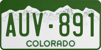 CO license plate AUV891