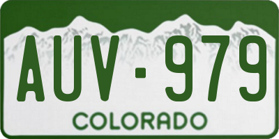 CO license plate AUV979