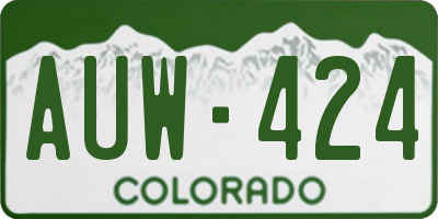 CO license plate AUW424