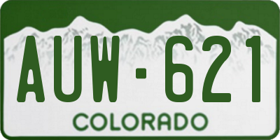 CO license plate AUW621