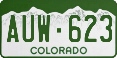 CO license plate AUW623