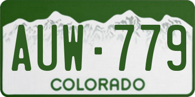 CO license plate AUW779