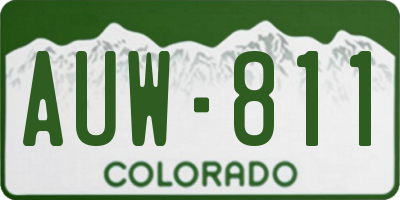 CO license plate AUW811