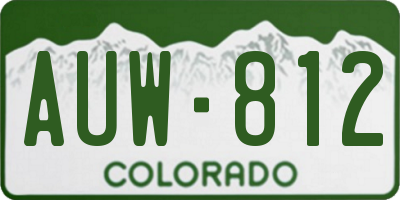 CO license plate AUW812