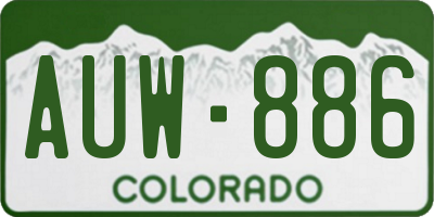 CO license plate AUW886