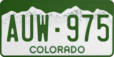 CO license plate AUW975