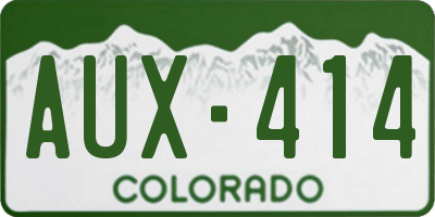 CO license plate AUX414