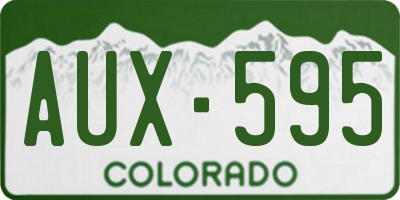CO license plate AUX595