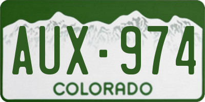CO license plate AUX974