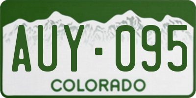 CO license plate AUY095