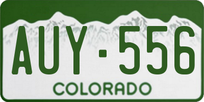 CO license plate AUY556